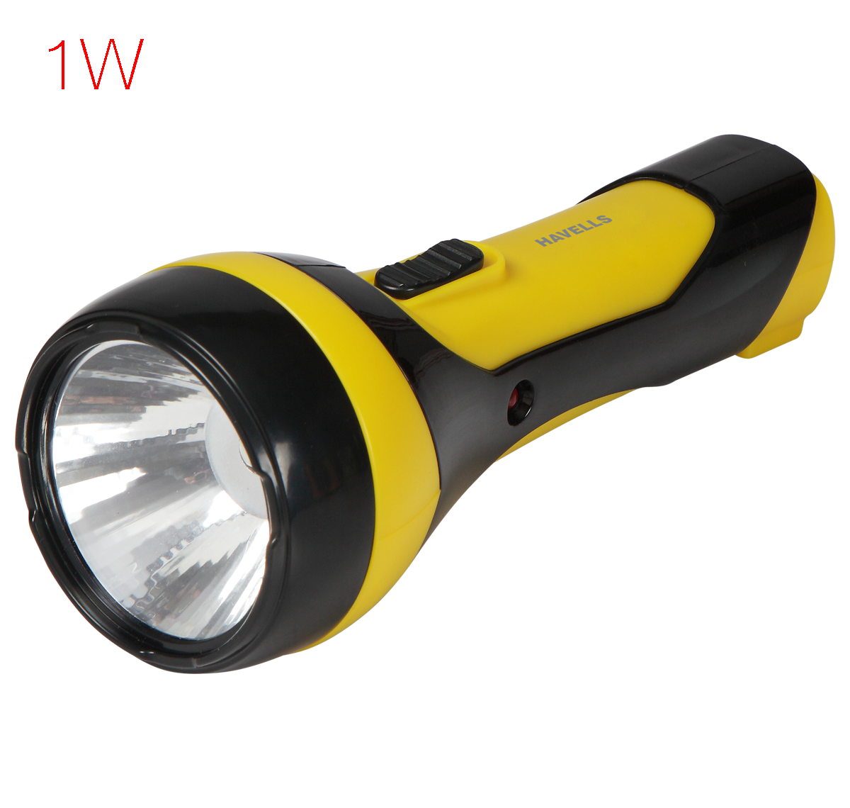 Yellow And Black One Watt LED Flashlight Product View Transparent PNG Image For Creative Projects