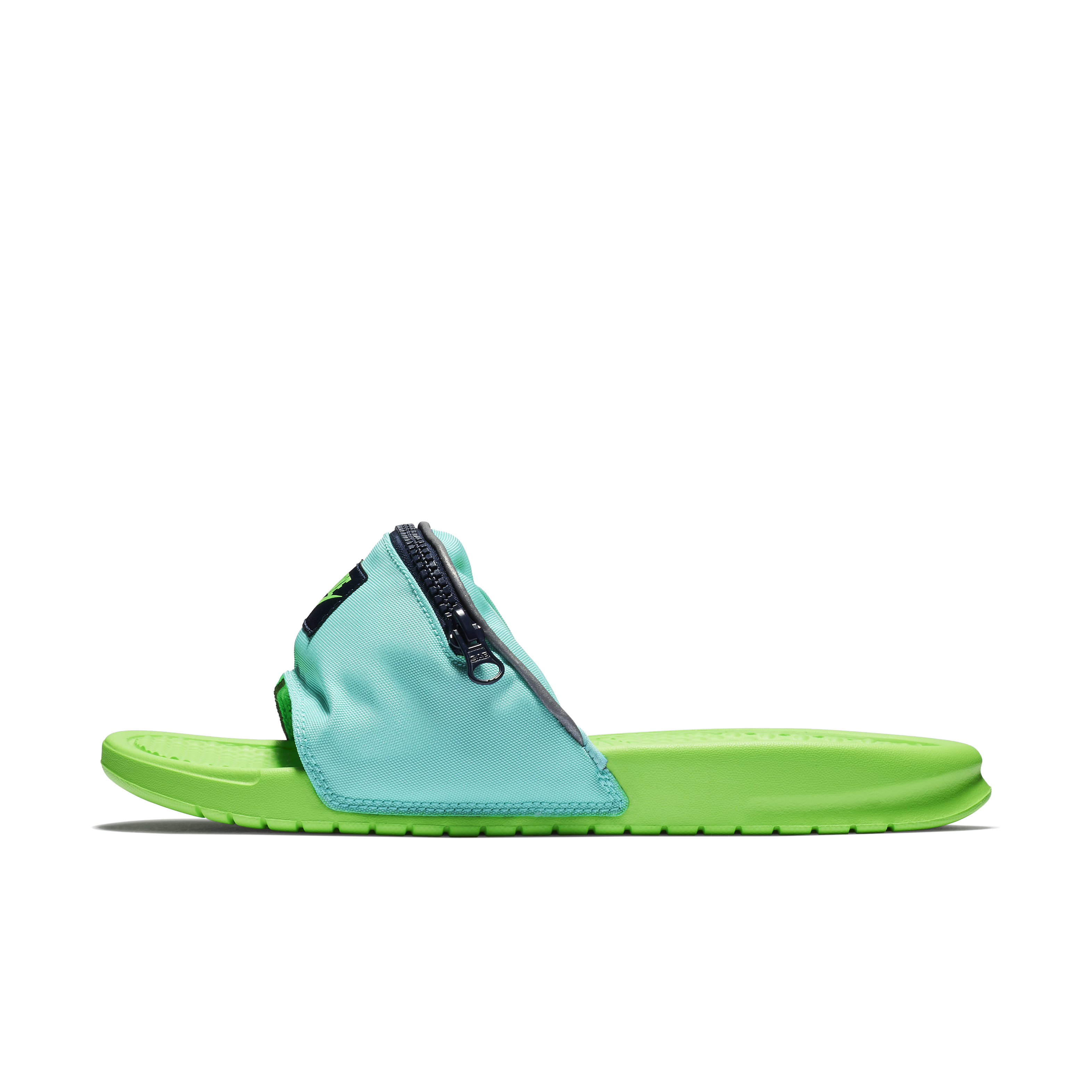 Mint Green Platform Flip Flop Sandal Side View PNG Cutout With Clear Background