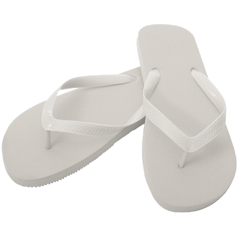 White Foam Flip Flops Pair With Wide Toe Straps Transparent Background Flip Flop PNG