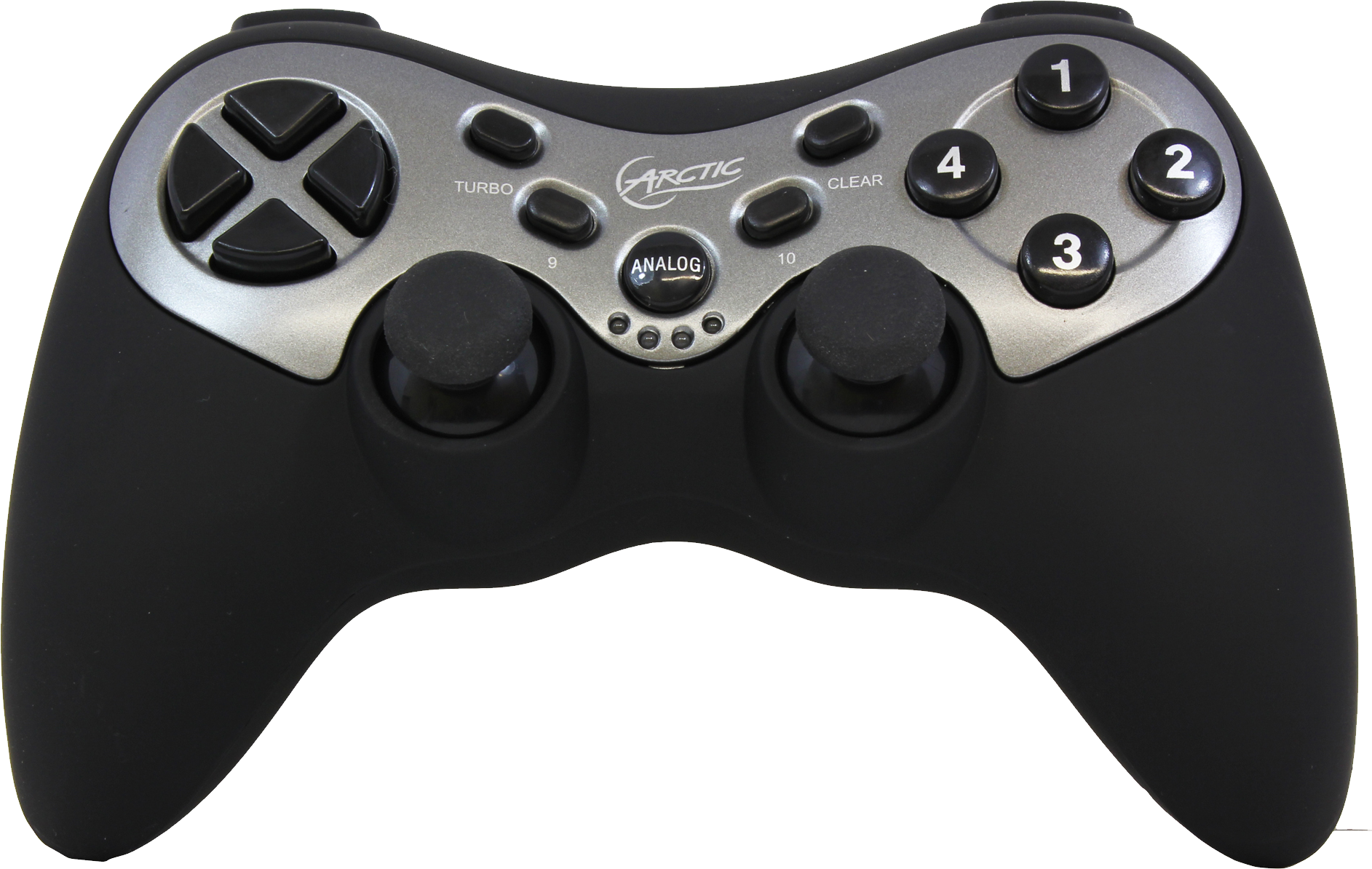 Black And Silver Dual Analog Gaming Controller Transparent Background Gaming Device PNG