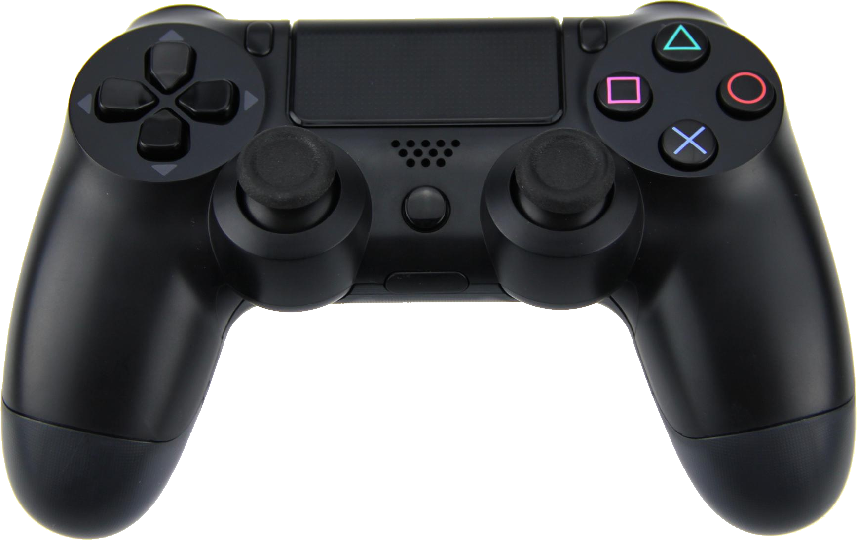 Black Dual Analog Wireless Controller With Touchpad Clear Background Controller Illustration