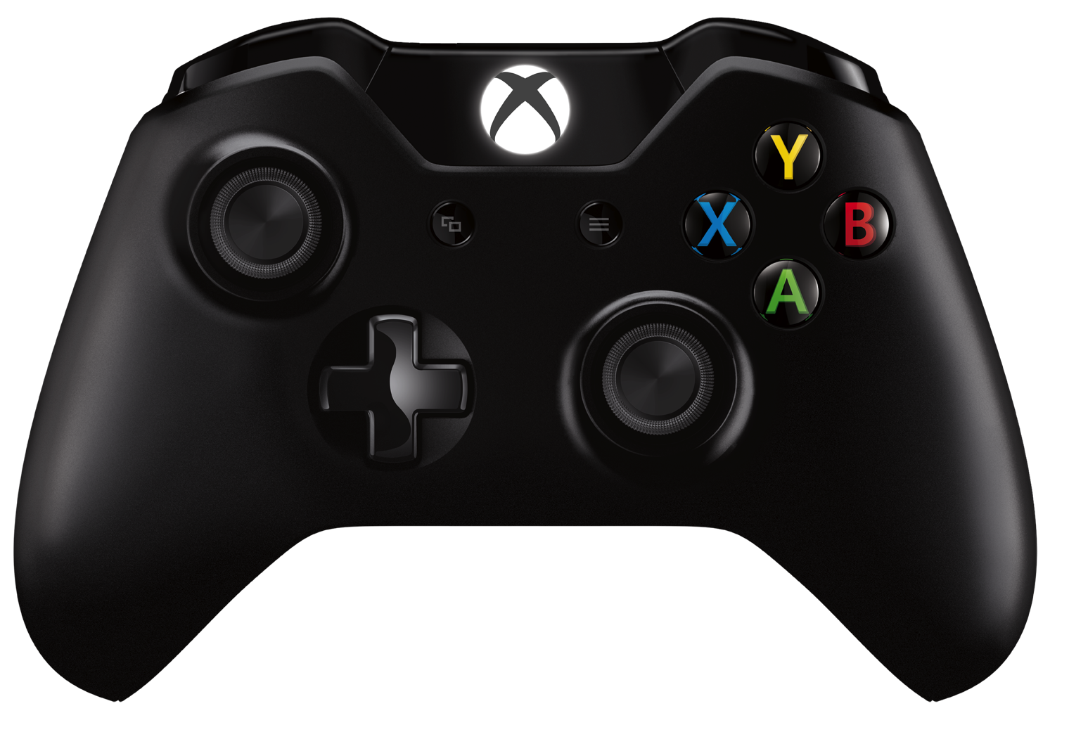 Black Wireless Game Controller With Colored Action Buttons Gaming PNG With Clear Background