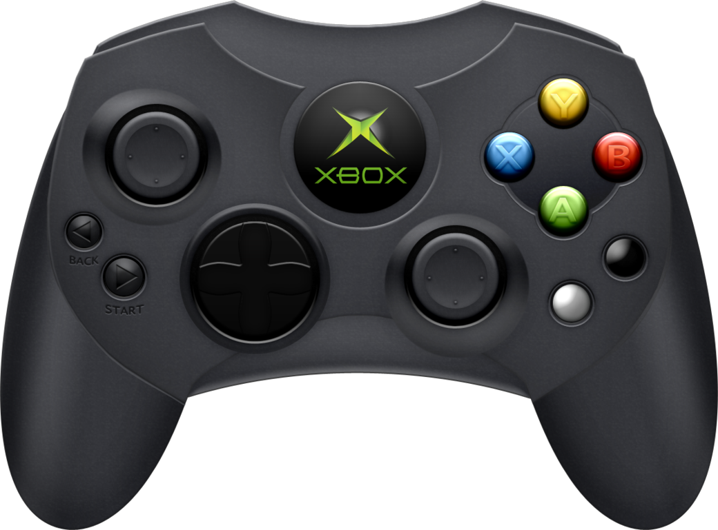Black Wireless Xbox Style Gamepad With Colored Buttons Clear Background Controller Illustration