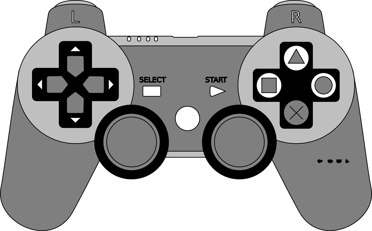 Gray Dual Analog Wireless Gamepad With Shoulder Buttons Transparent PNG Clipart