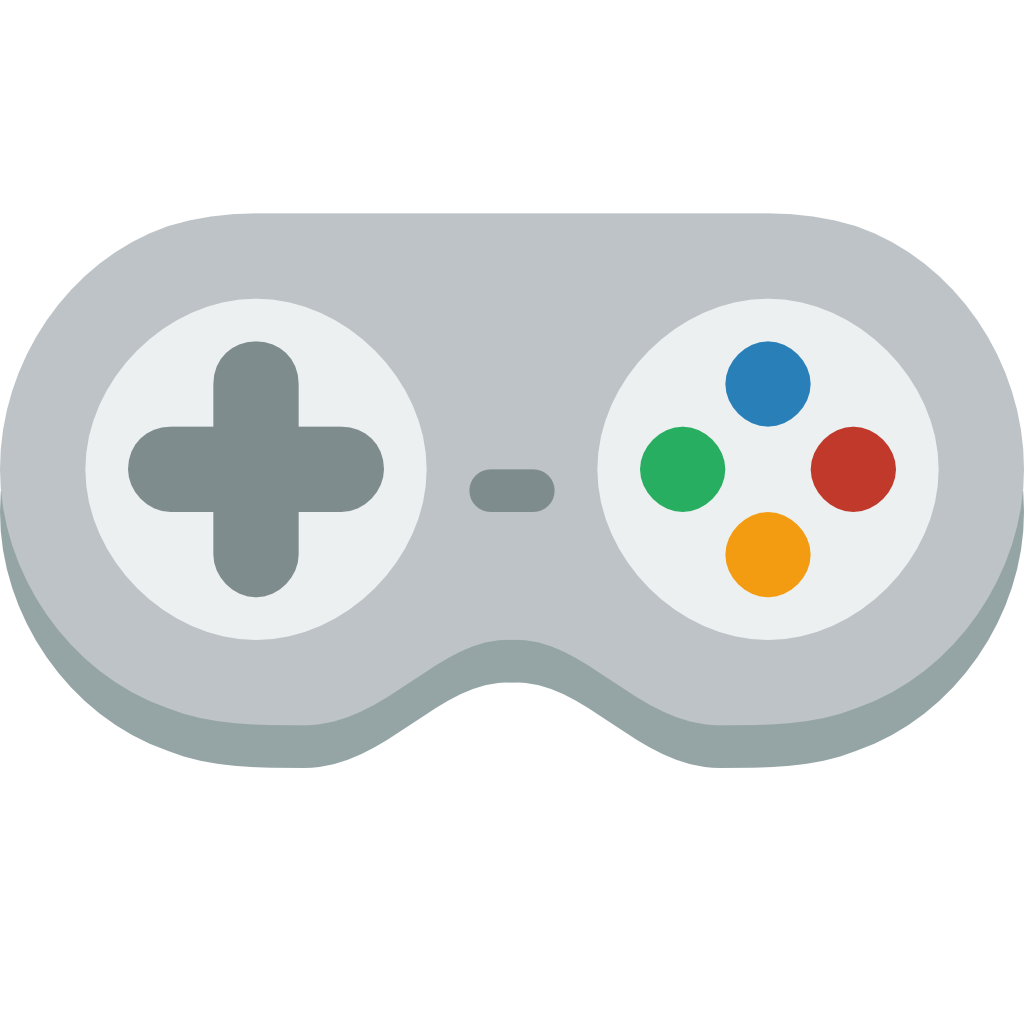 Light Blue Retro Gamepad Icon With Colored Buttons Transparent Background Gamepad PNG