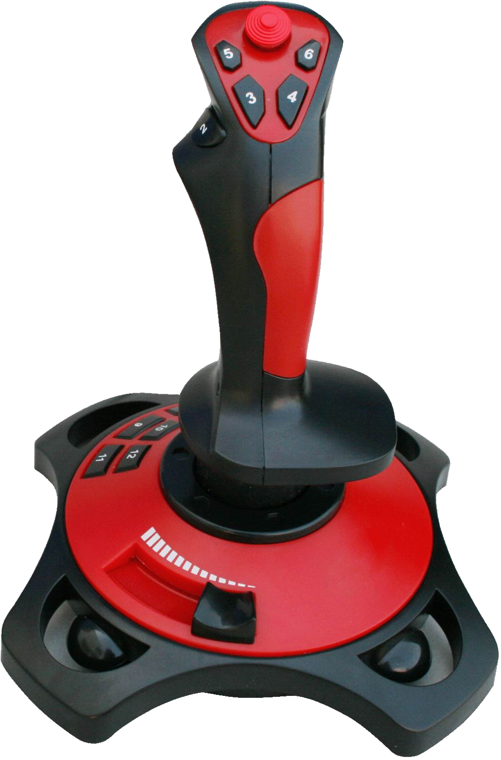 Red Flight Simulator Joystick With Control Base Transparent Background Controller PNG