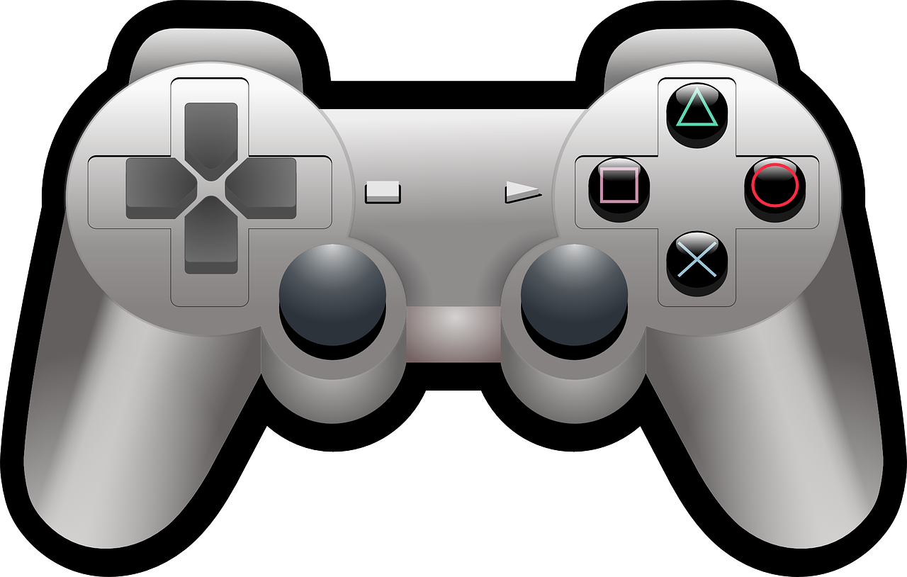 Silver And Black Dual Analog Controller Line Art Transparent Background Controller PNG