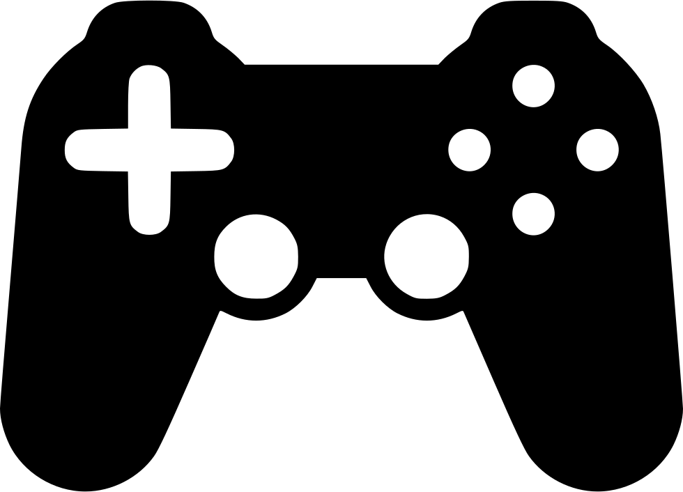 Black Gamepad Icon With Cable And D Pad Isolated Transparent PNG Graphic