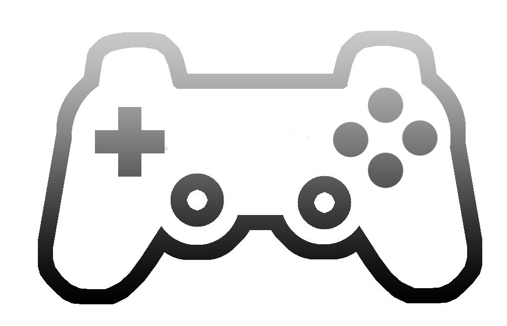 Soft Gray Video Game Controller Outline Icon PNG Cutout With Clear Background