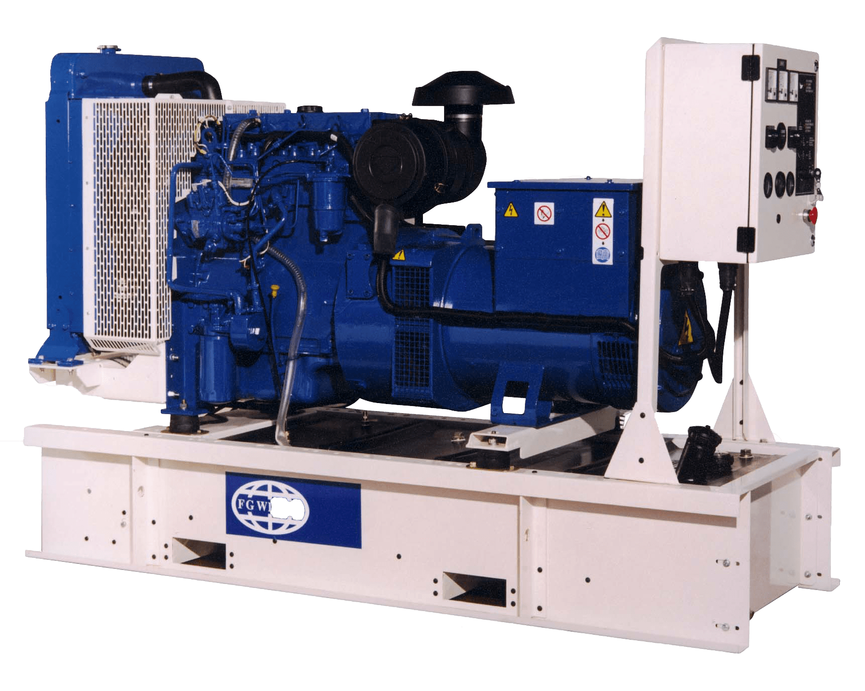 Blue Diesel Generator Set With White Control Panel Transparent Background Generator PNG