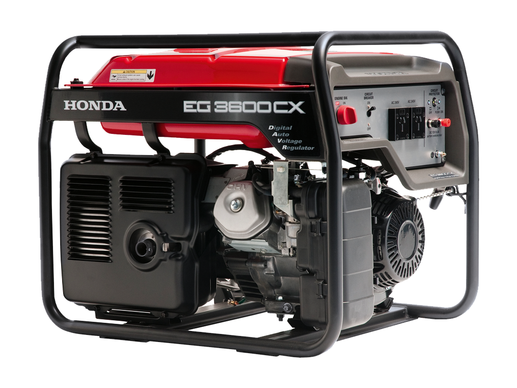 Red And Black Gasoline Generator With Metal Roll Cage Transparent Background Power Generator PNG