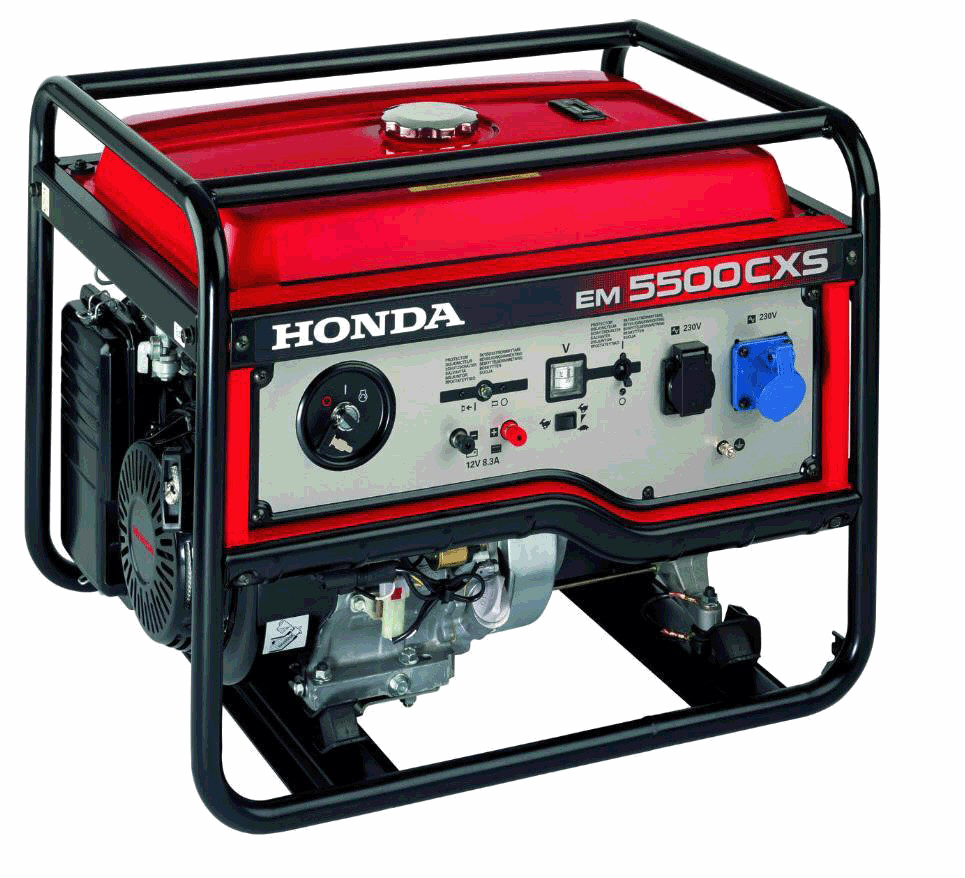 Red And Black Open Frame Portable Power Generator Isolated On Transparent Background