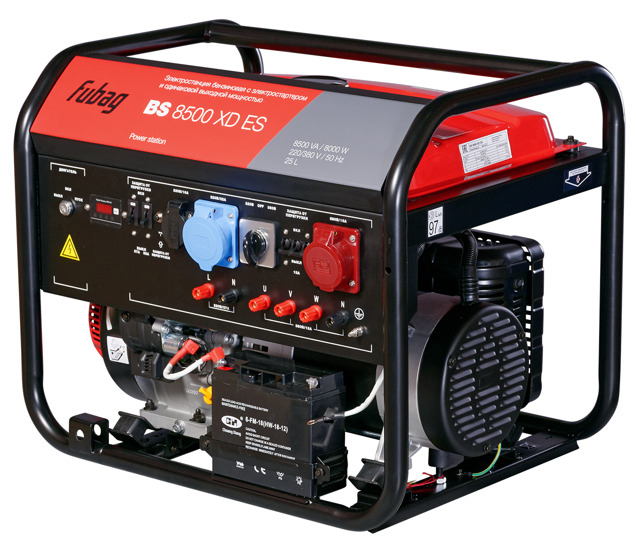 Red And Black Portable Fubag Style Power Generator Industrial Equipment PNG With Clear Background