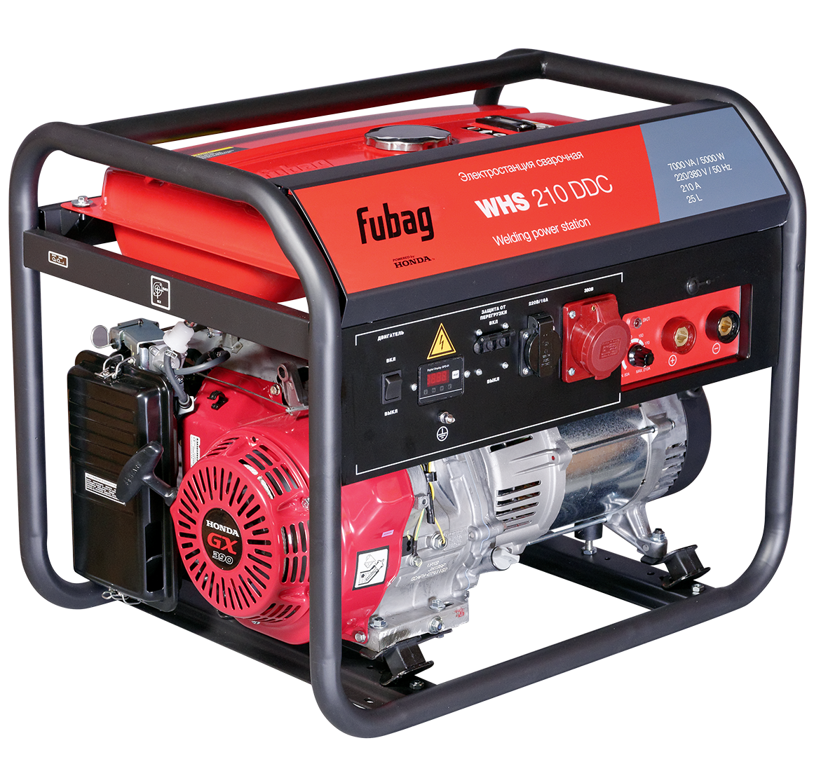 Red And Black Wheeled Fubag Style Gasoline Generator Transparent PNG Clipart