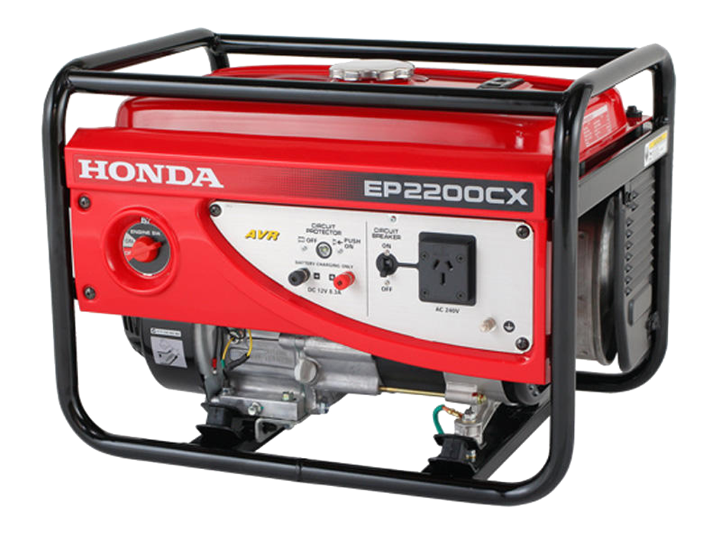 Red Portable Gas Generator With Metal Frame And Control Panel Transparent Background Machinery PNG