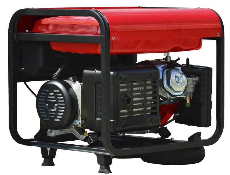 Red Roof Portable Generator With Black Protective Frame Transparent PNG Clipart