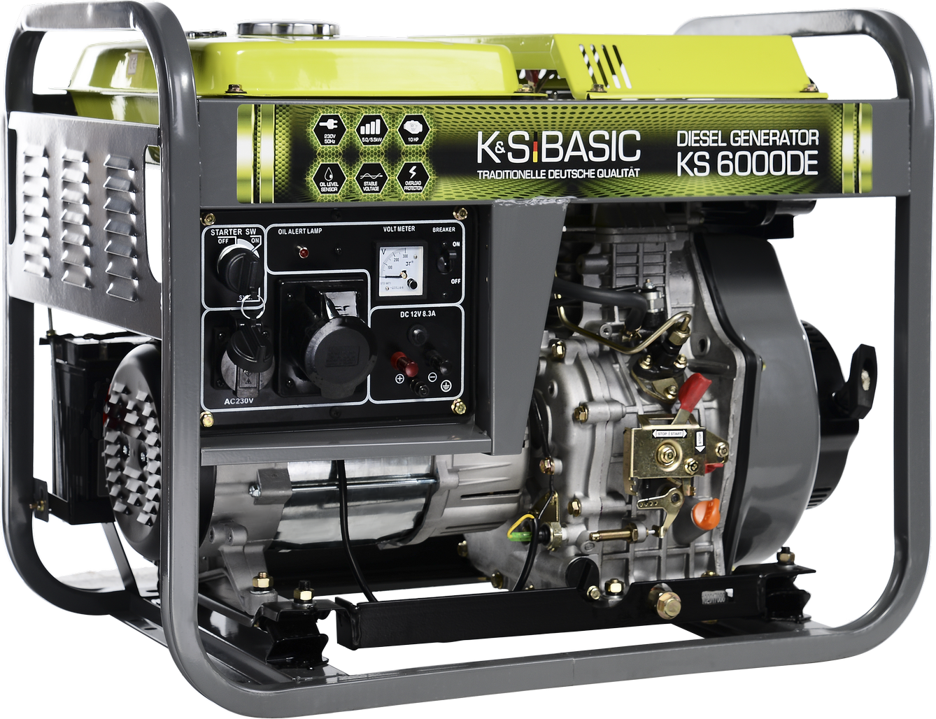 Silver And Black Portable Generator With Metal Frame PNG Image With Transparent Background
