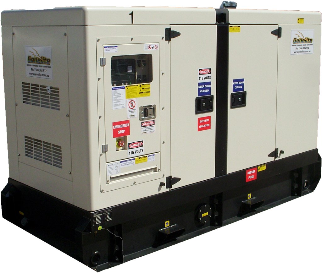 White Soundproof Generator Enclosure With Access Panel Clean Cutout Transparent PNG Image