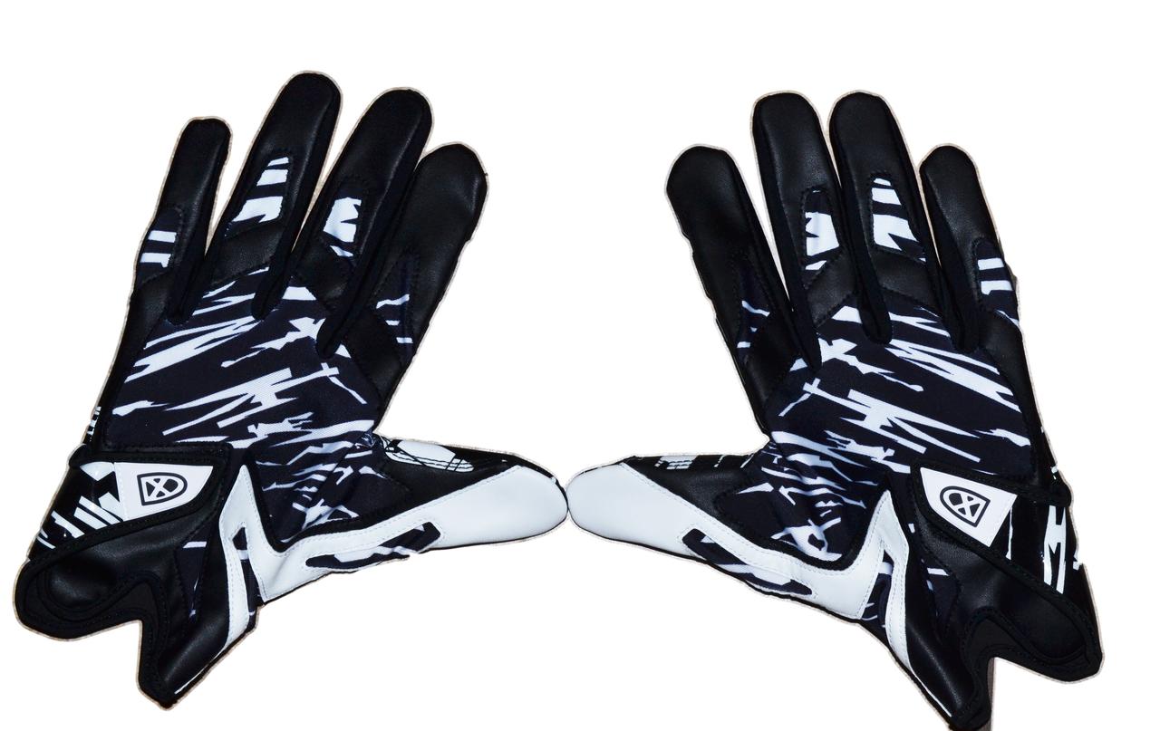 Black And White Goalkeeper Gloves Pair With Grip Panels Transparent Background Boxing Gloves PNG
