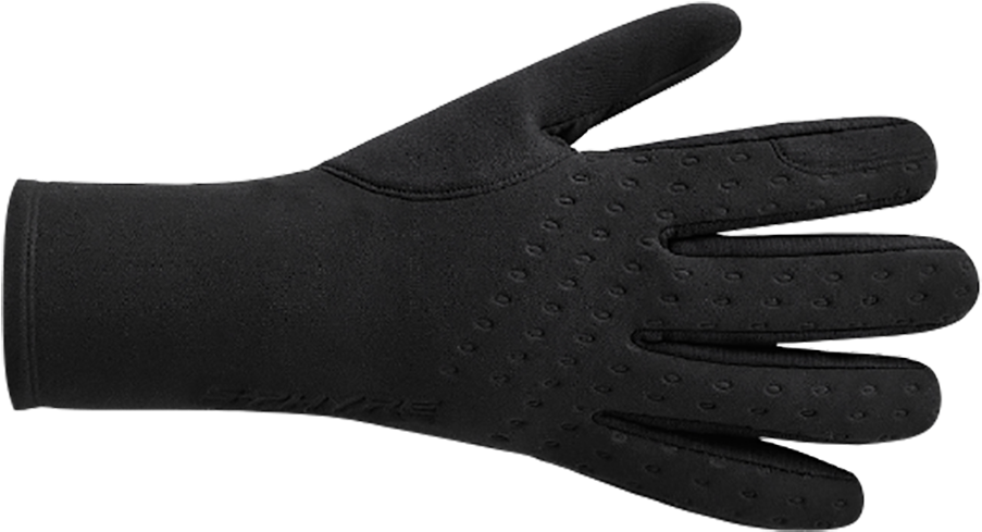 Black Leather Glove Palm Side Close Up Isolated Transparent PNG Graphic