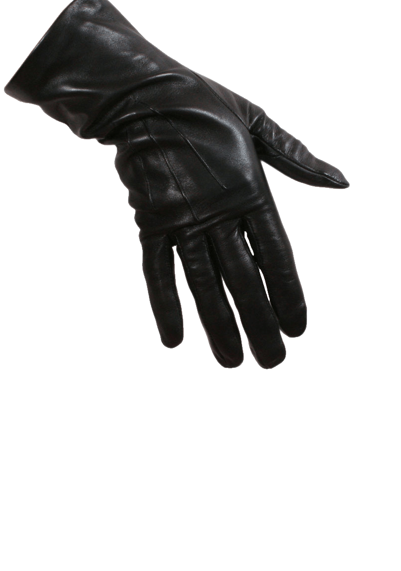 Black Tactical Glove Single With Long Protective Cuff High Resolution PNG Illustration
