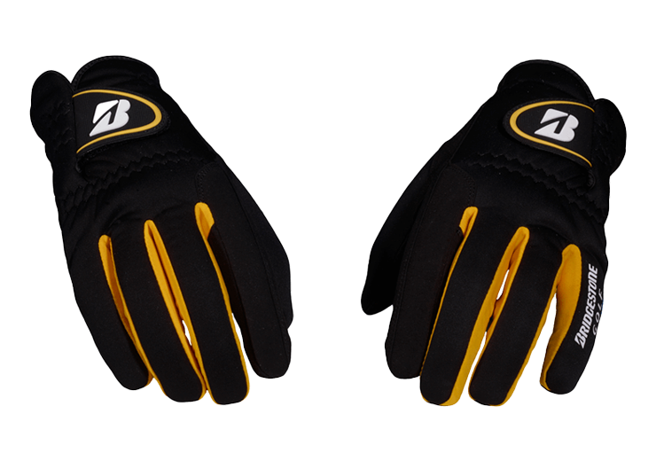 Black Tactical Gloves Pair With Yellow Accent Stripes Isolated Transparent PNG Graphic