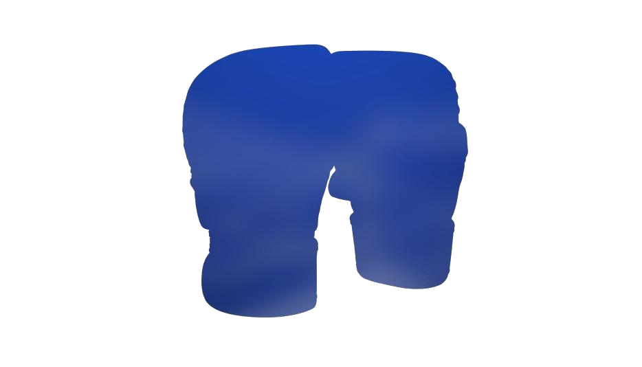 Blue Boxing Gloves Cartoon Icon Pair Printable PNG Graphic With Transparent Background