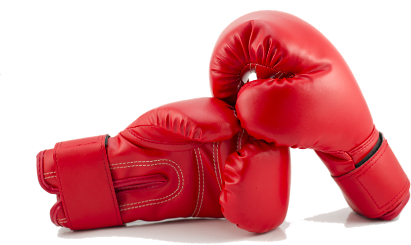 Bright Red Boxing Gloves Pair With Padded Wrist PNG Glove Image For Design