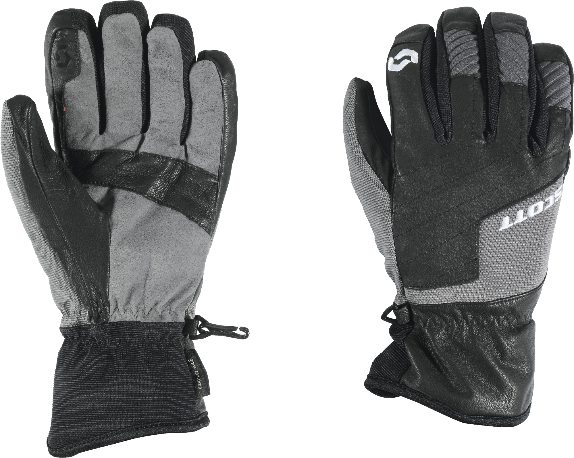 Gray And Black Padded Motorcycle Gloves Pair Transparent PNG Clipart