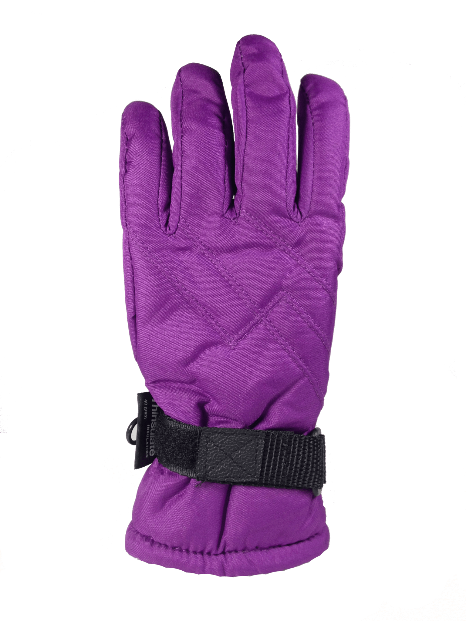 Purple Insulated Winter Glove With Long Wrist Cuff Protective Gear PNG With Clear Background