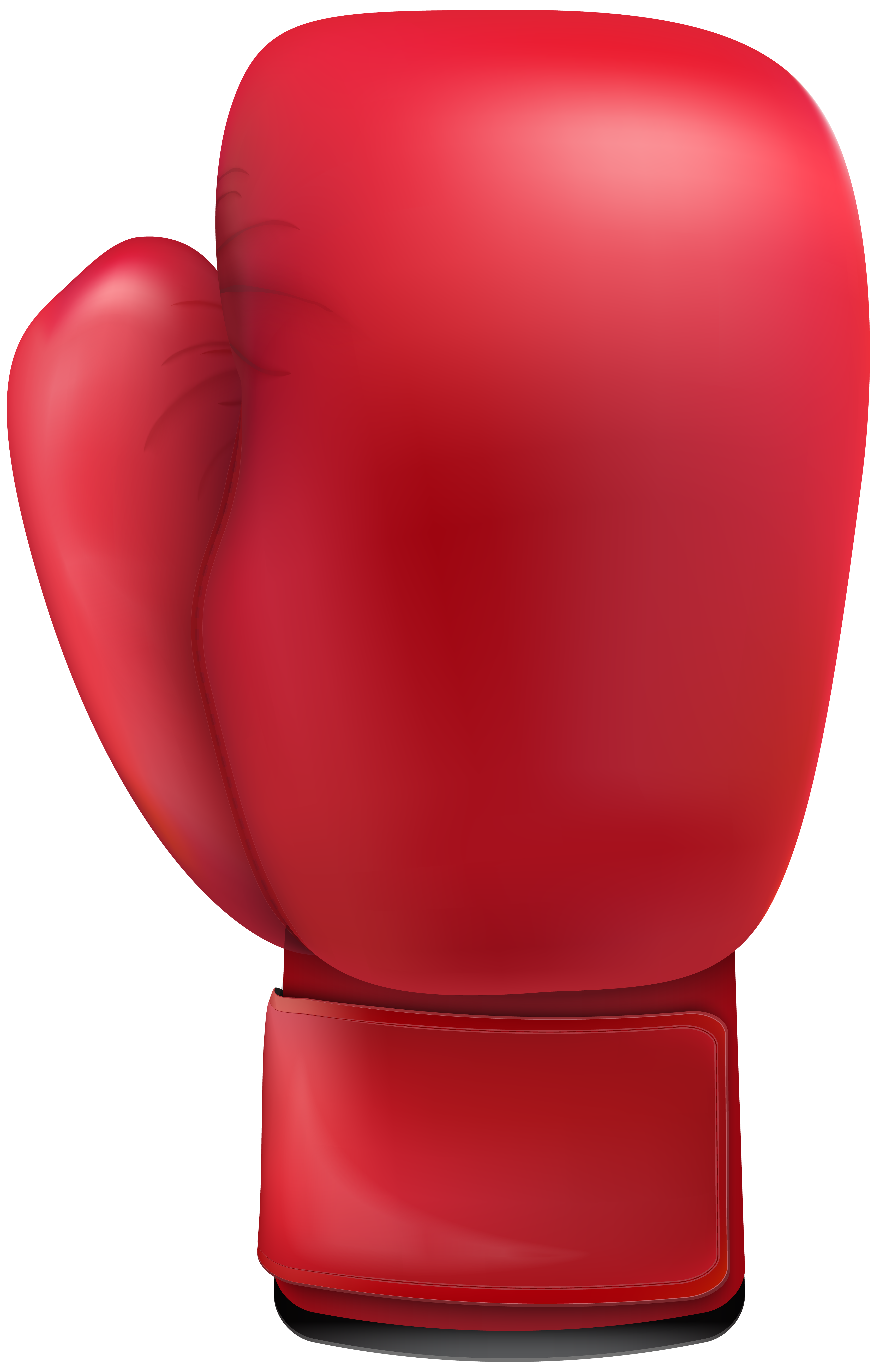 Single Red Boxing Glove Upright Product View Printable PNG Graphic With Transparent Background