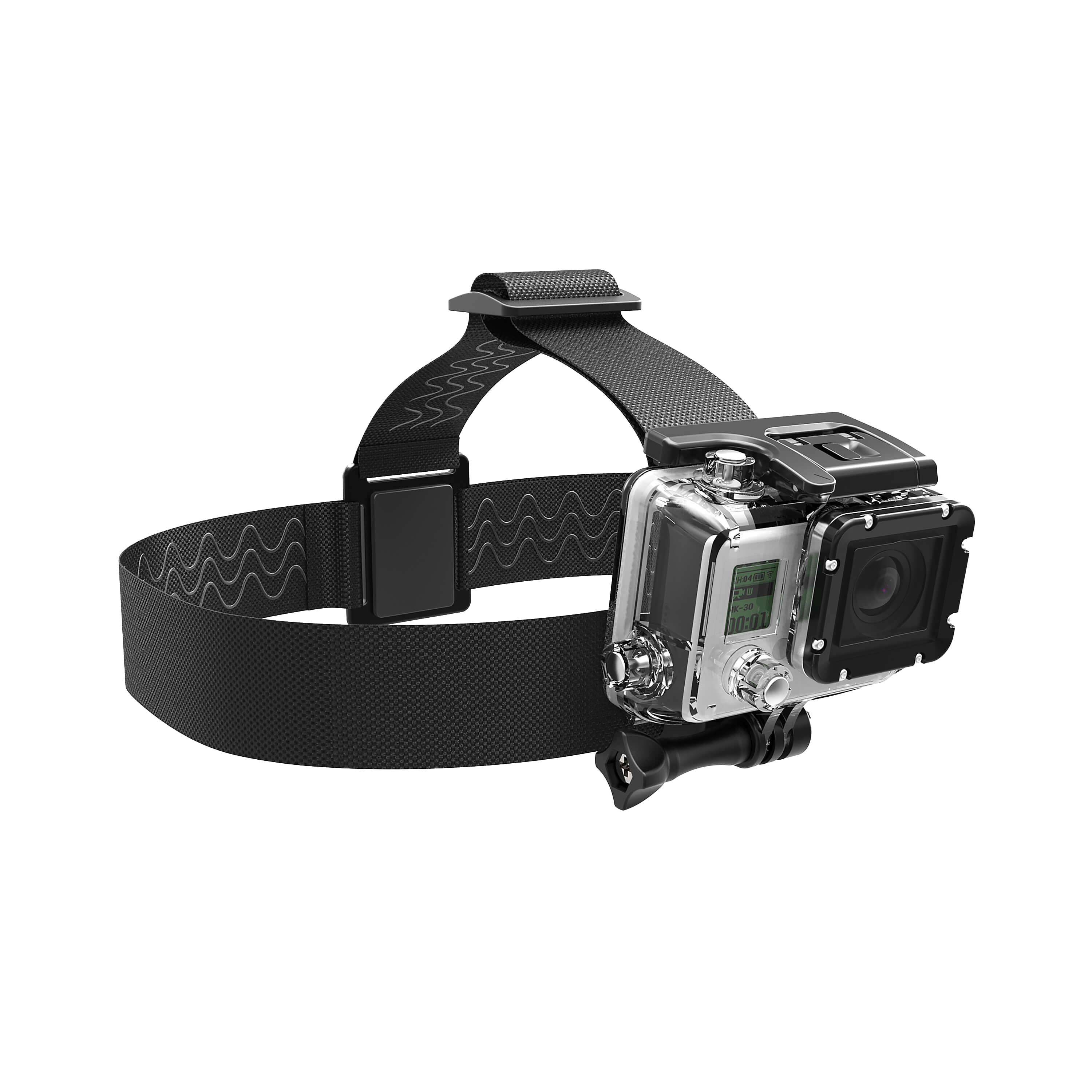 GoPro Action Camera With Head Strap Mount And Adjustable Harness Transparent Background PNG Image