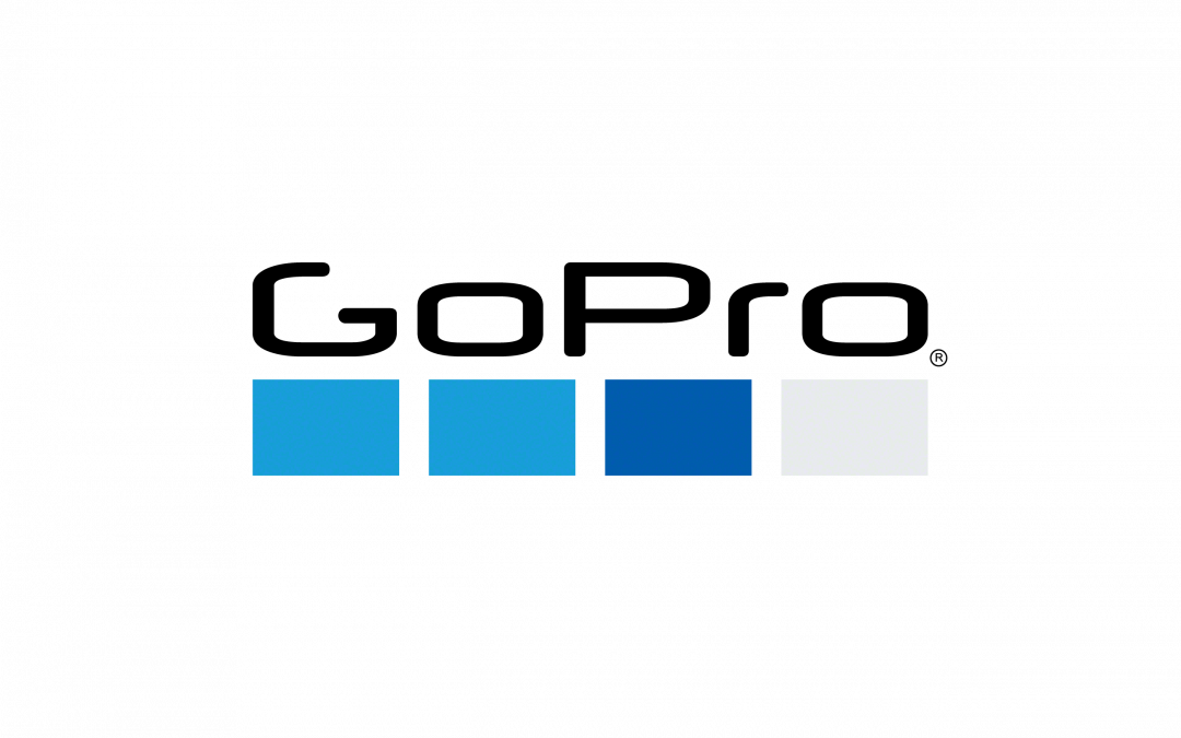GoPro Blue Square Wordmark Logo With Three Color Bars Transparent PNG Clipart