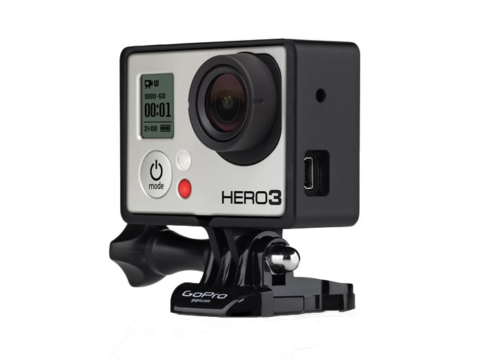 GoPro Hero Three Plus Camera In Waterproof Housing High Resolution PNG Illustration