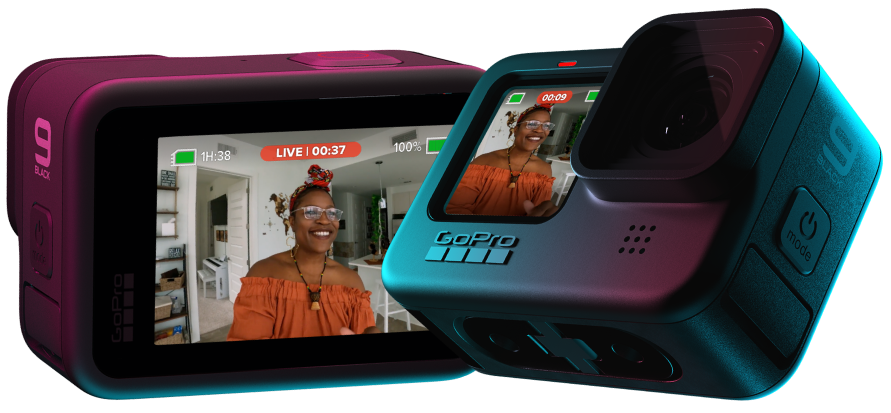 GoPro Max Dual Screen Camera Showing Front And Back PNG Camera Image For Design