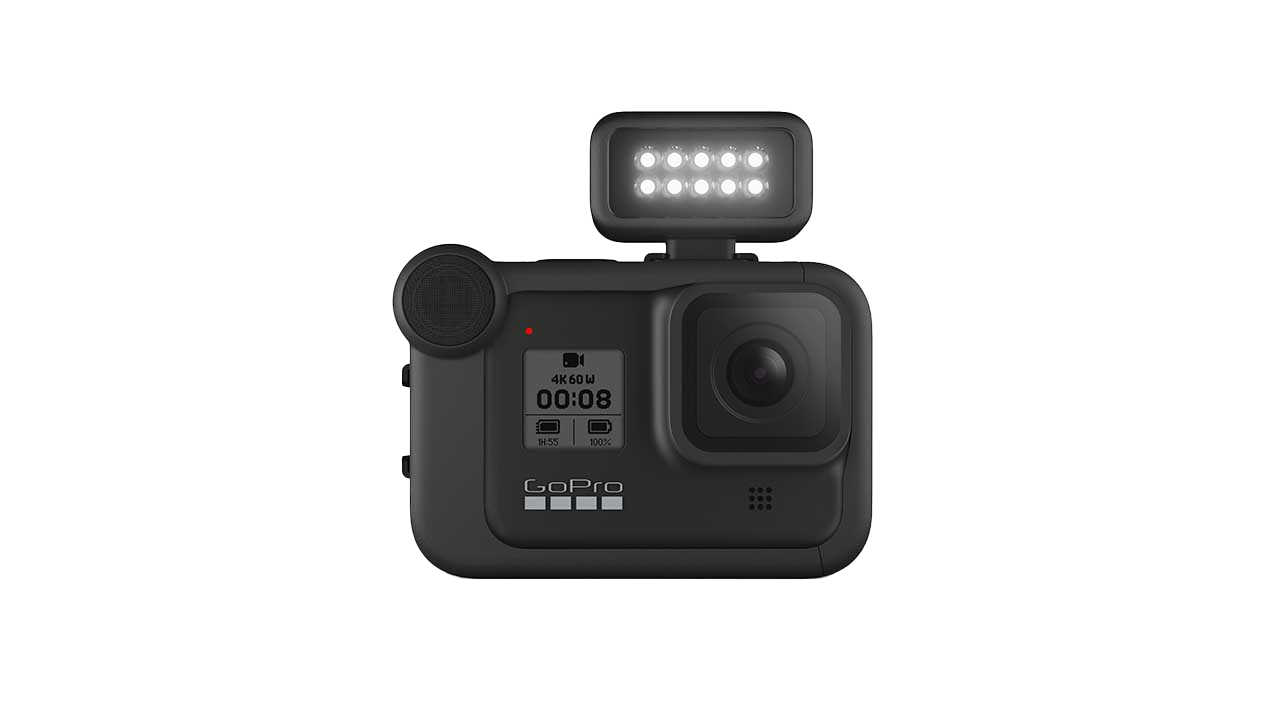 Small GoPro Camera On Compact Mounting Bracket Transparent Background PNG Image