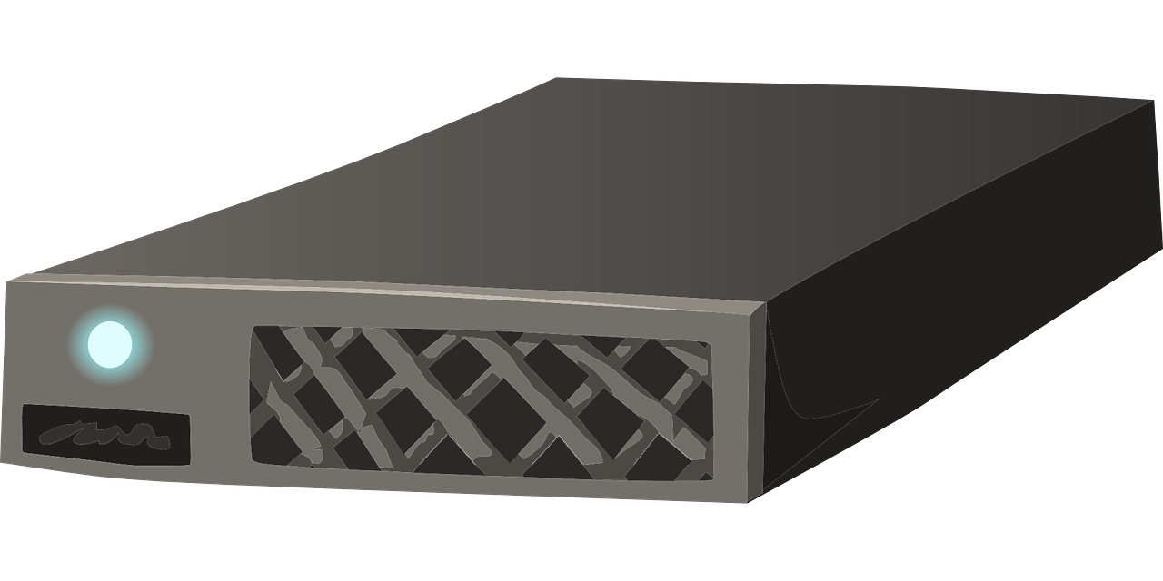 Black Network Storage Enclosure With Front Drive Bay PNG Drive Image For Design
