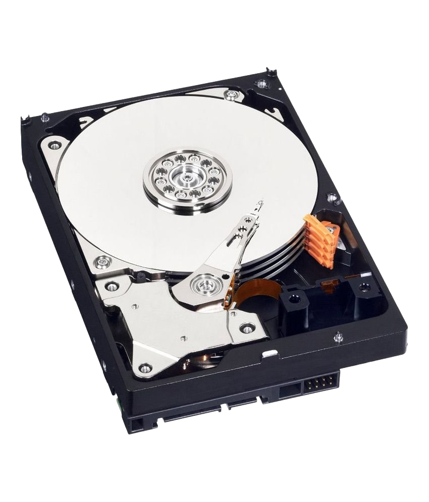Disassembled Hard Drive With Exposed Disk And Green Circuit Board Clear Background Data Storage Illustration