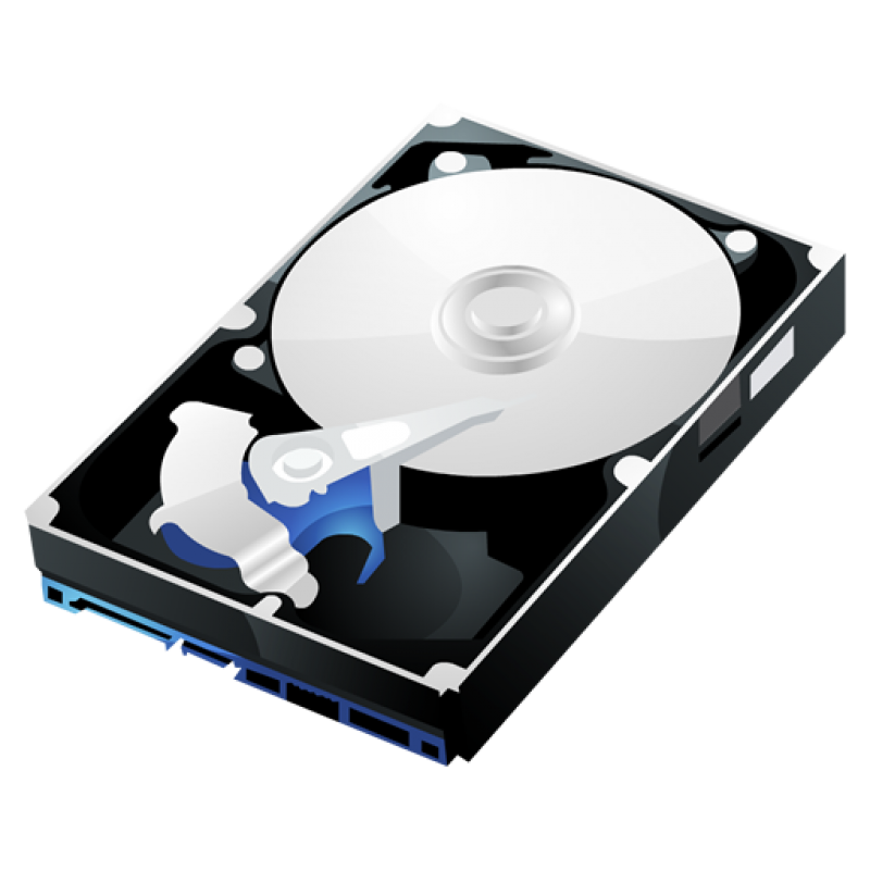Hard Drive Internal Components With Digital Data Globe Graphic PNG Clip Art On Clear Background