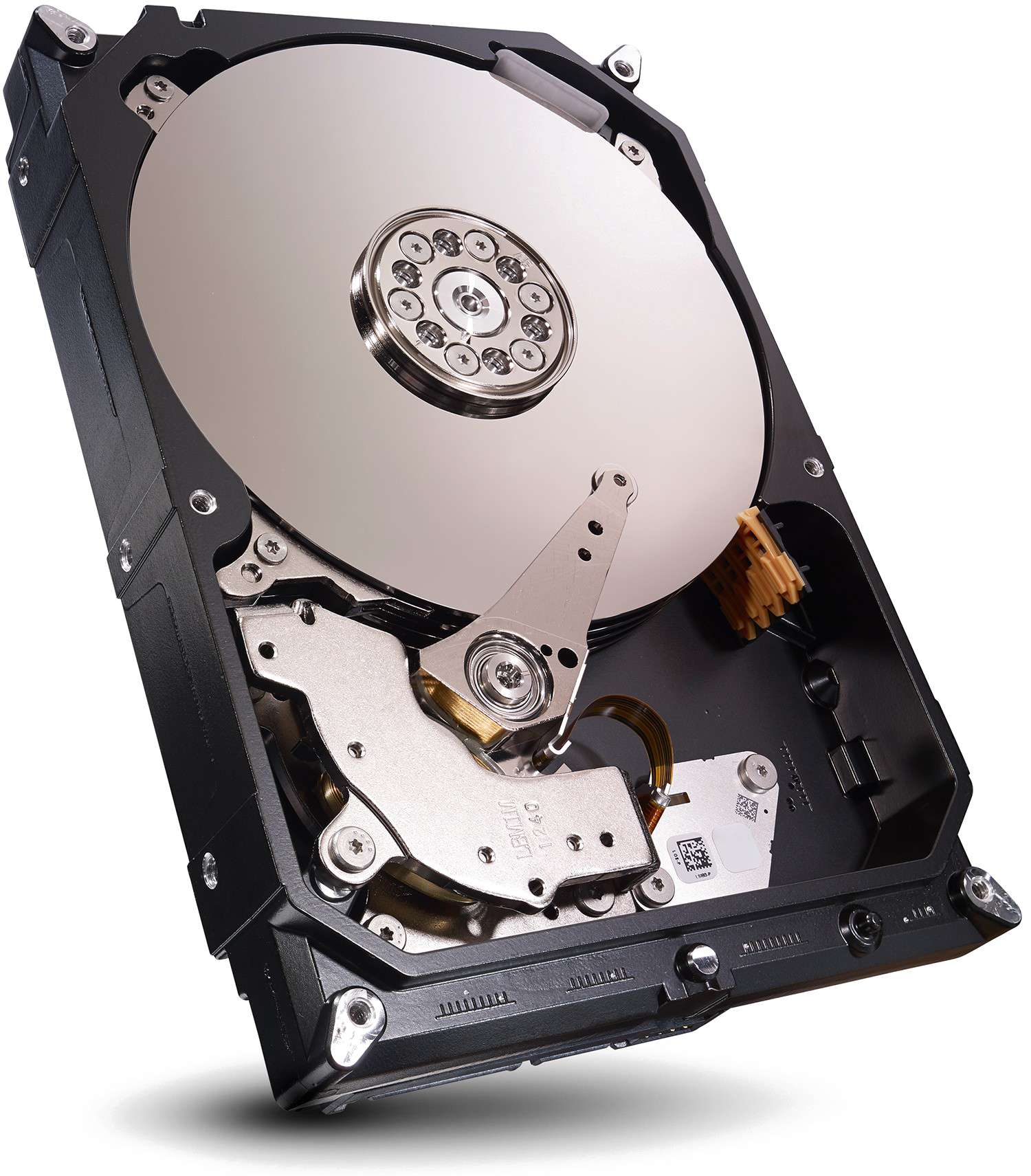 Open Laptop Hard Drive Assembly With Spindle And Actuator Clean Cutout Transparent PNG Image