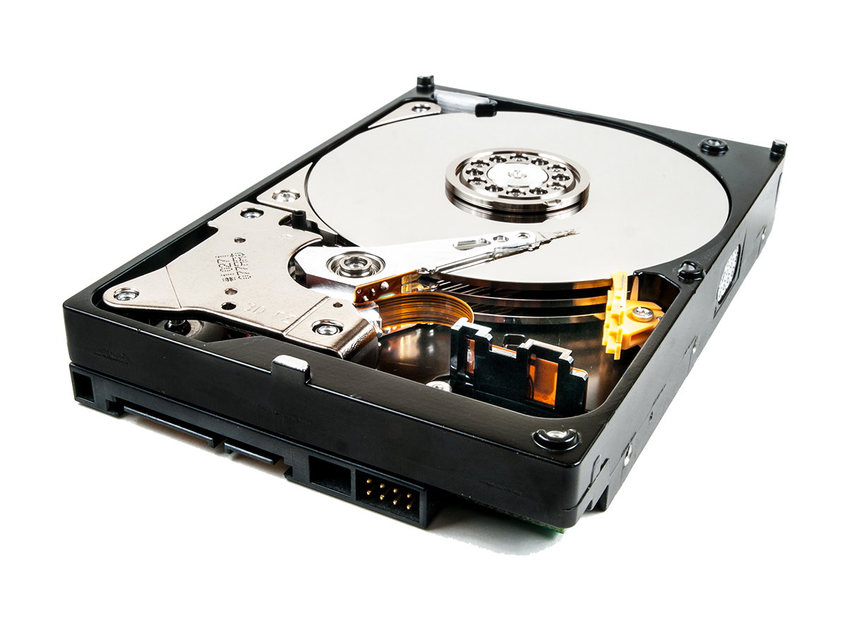 Opened Hard Drive Showing Controller Board And Metal Frame Isolated Hard Disk PNG Artwork