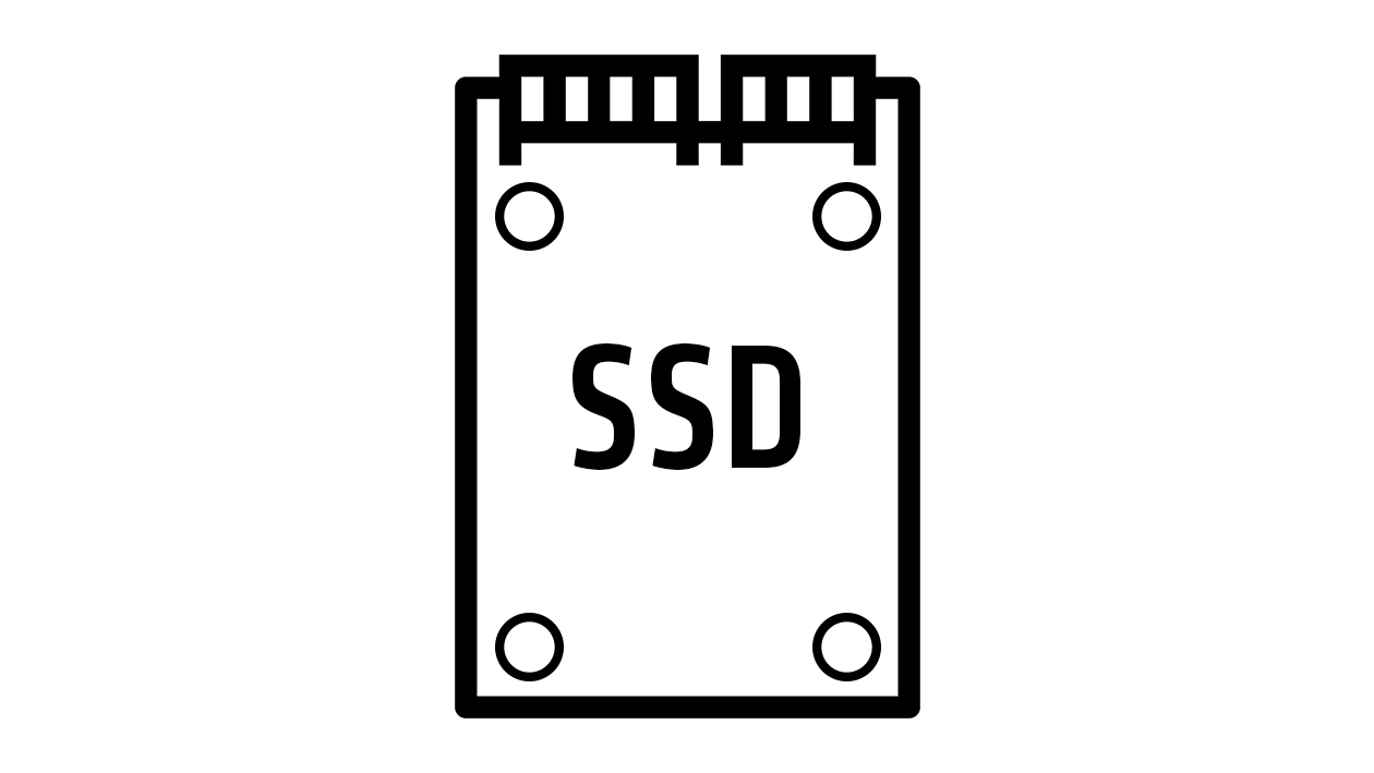 Solid State Drive Chip Outline Icon With Contact Pins Transparent PNG Clipart
