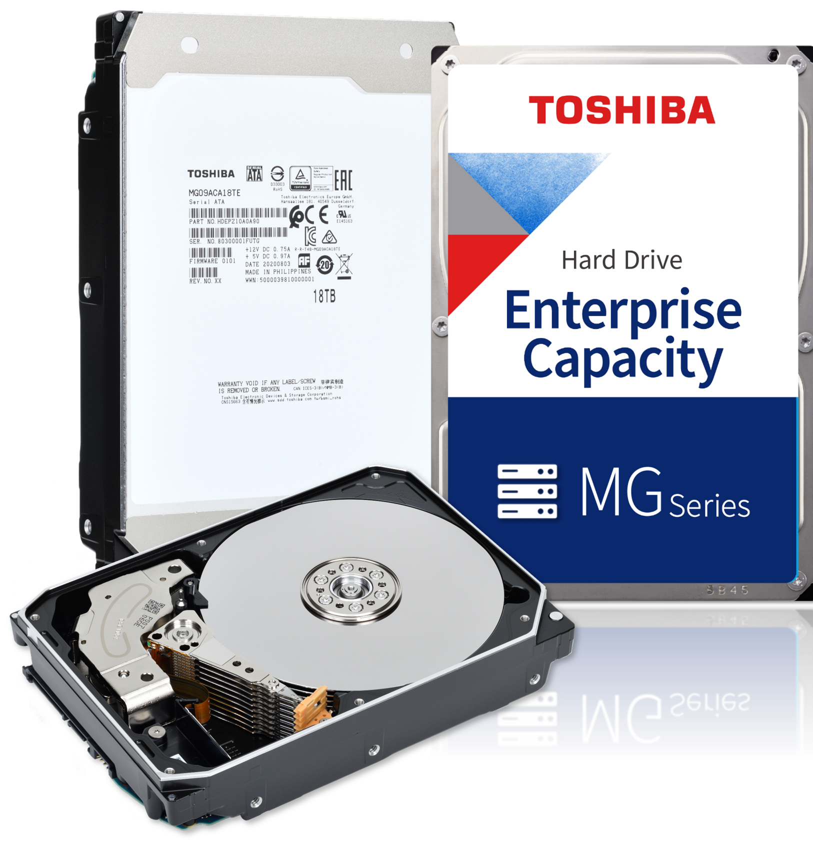 Toshiba Enterprise Capacity MG Series Internal Hard Drive High Resolution PNG Illustration