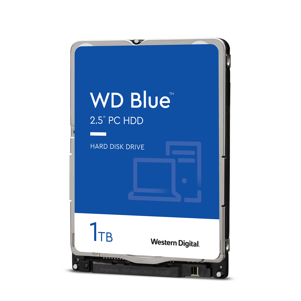 Western Digital Blue Two And A Half Inch Solid State Drive PNG Cutout With Clear Background