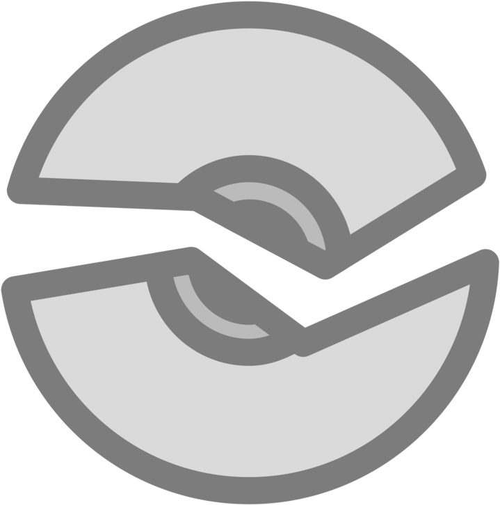 Broken Hard Drive Platter Symbol With Separated Disk Graphic Transparent Background Storage PNG