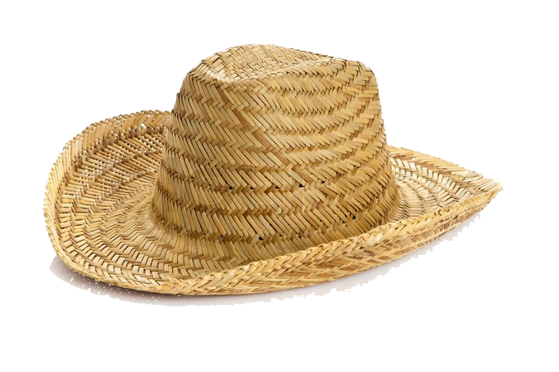 Natural Straw Cowboy Hat With Woven Patterned Band Transparent Background Hat PNG