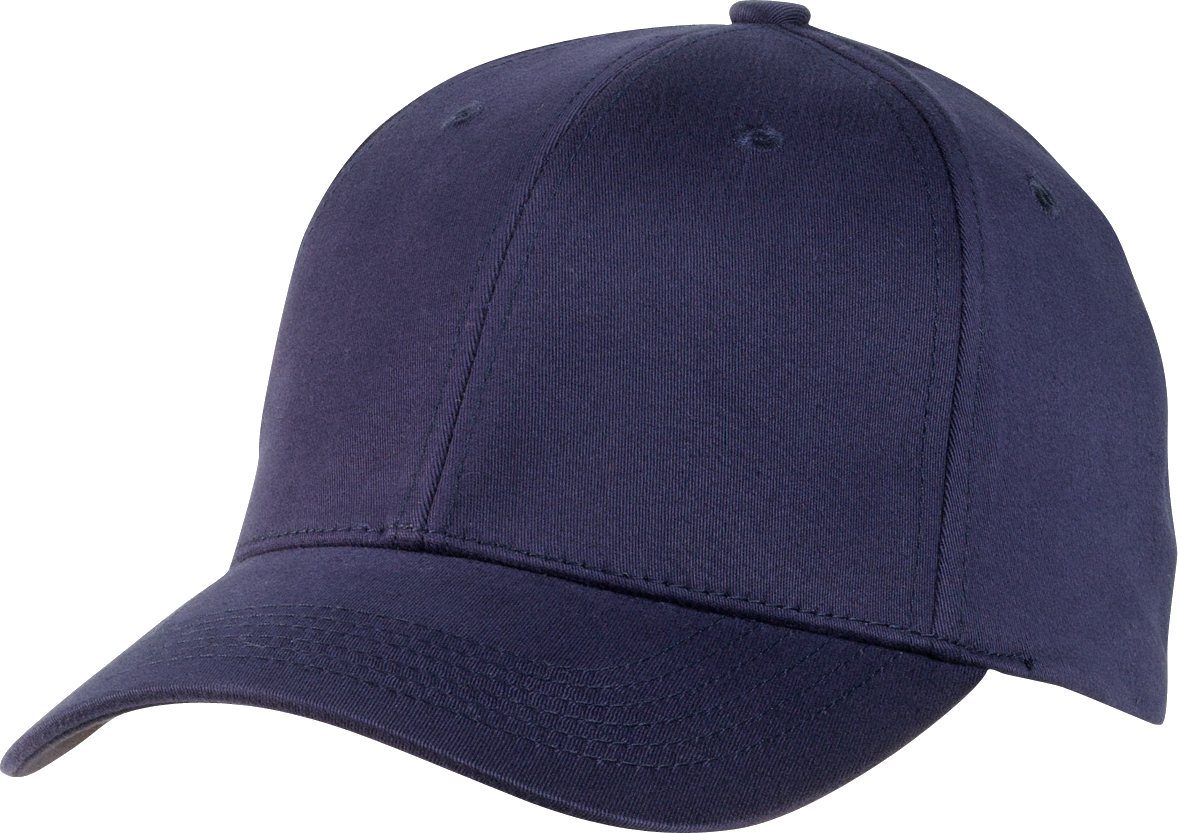 Plain Navy Blue Baseball Cap Front View PNG Clip Art On Clear Background