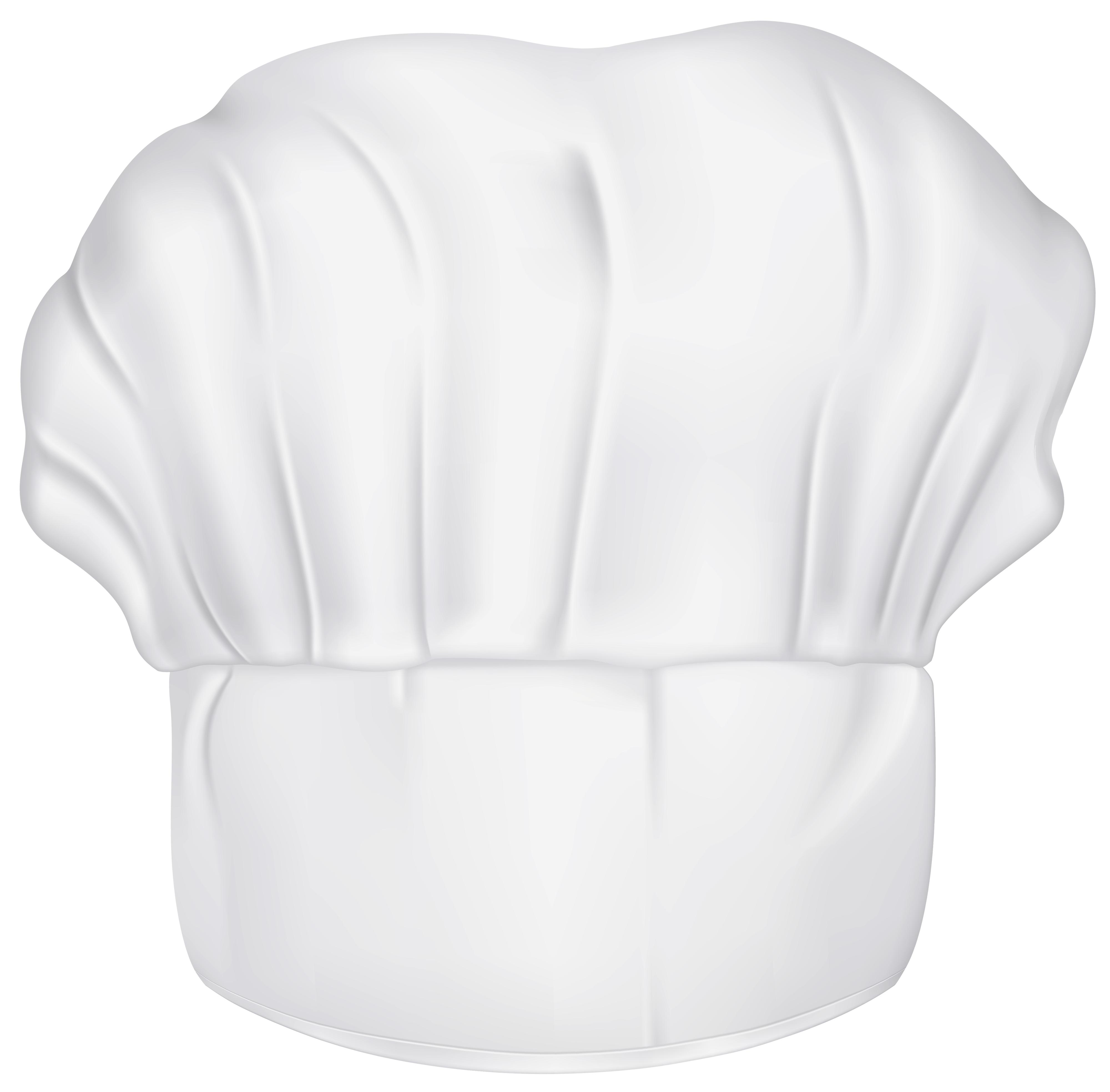 White Pleated Chef Hat With Puffy Crown Transparent PNG Image For Creative Projects