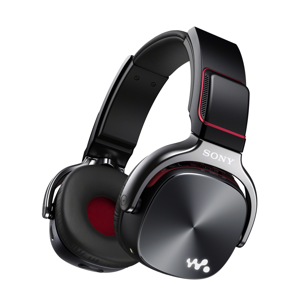 Black And Red DJ Headphones With Metallic Ear Cup Detail Audio Gear PNG With Clear Background