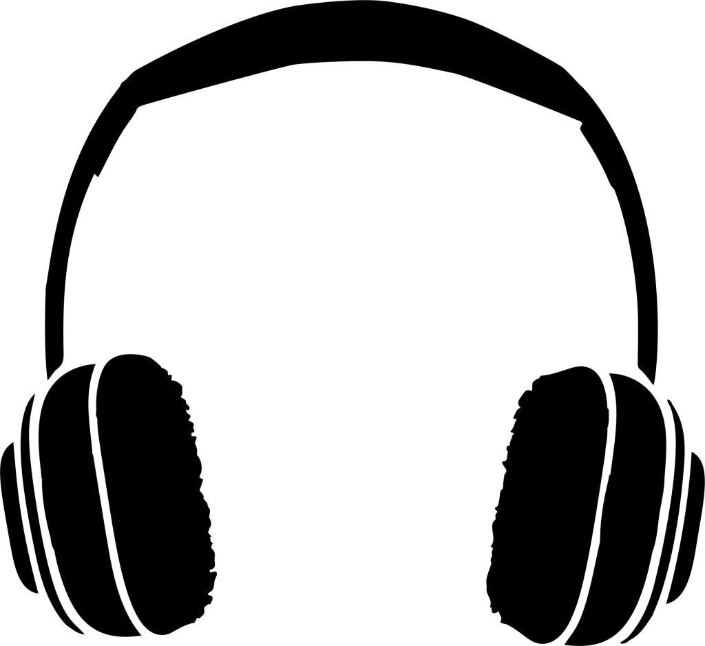 Black Headphones Silhouette Icon With Rounded Ear Pads Transparent PNG Image For Creative Projects